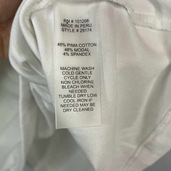 Soft Surroundings faux wrap blouse. Beautiful draping in the front. - Picture 2 of 4